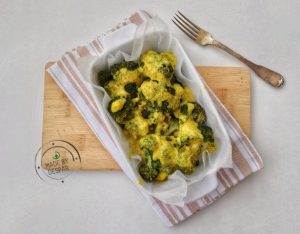 Broccoli gratinati con besciamella alla curcuma